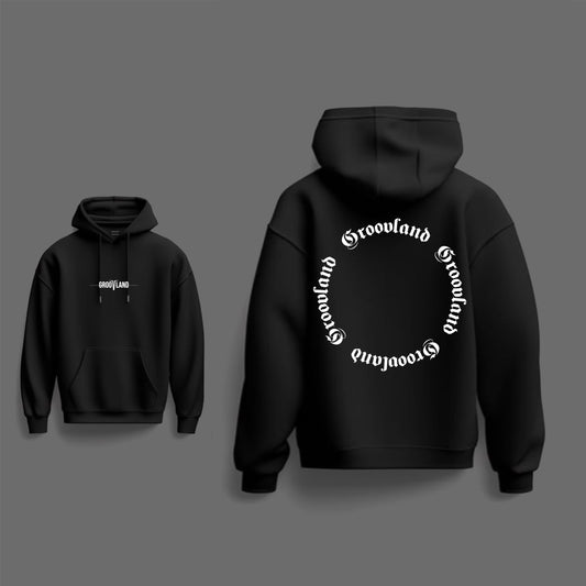 GROOVLAND | Circle Art - Black Hoodie