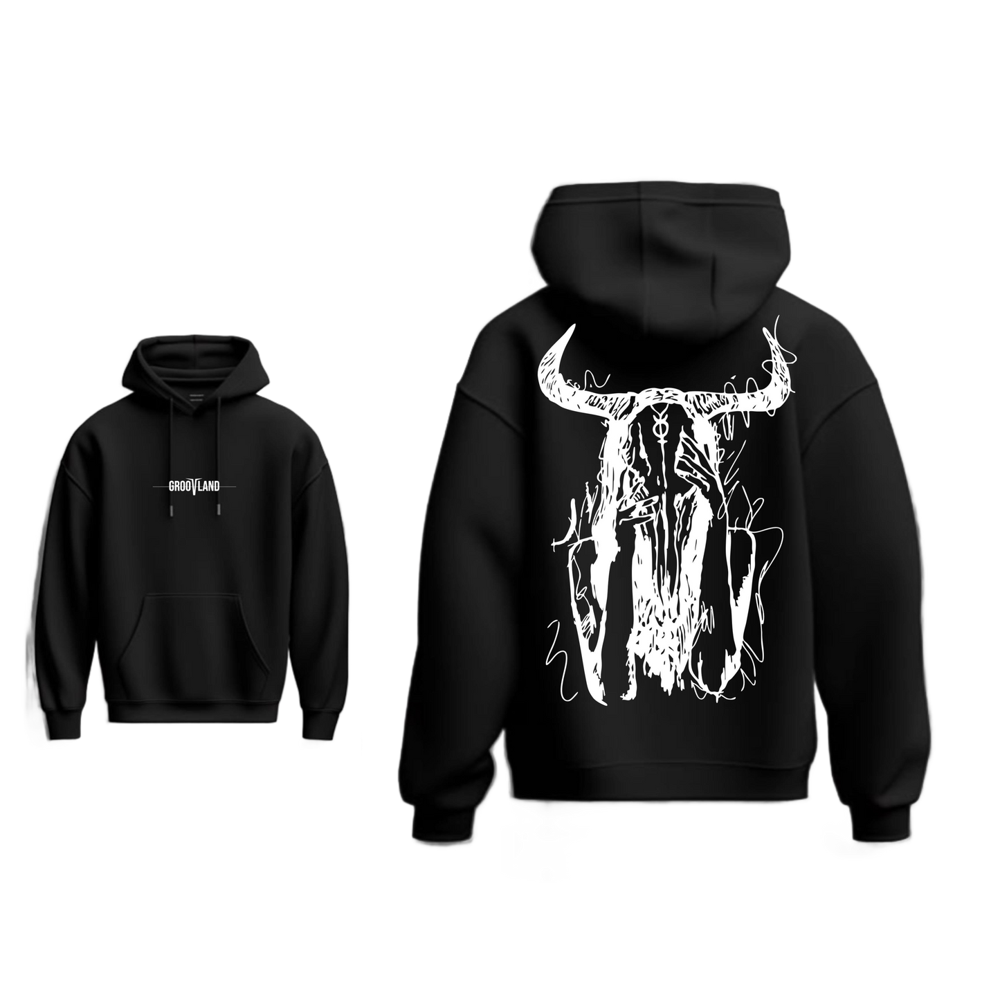 GROOVLAND | Goat Art - Black Hoodie